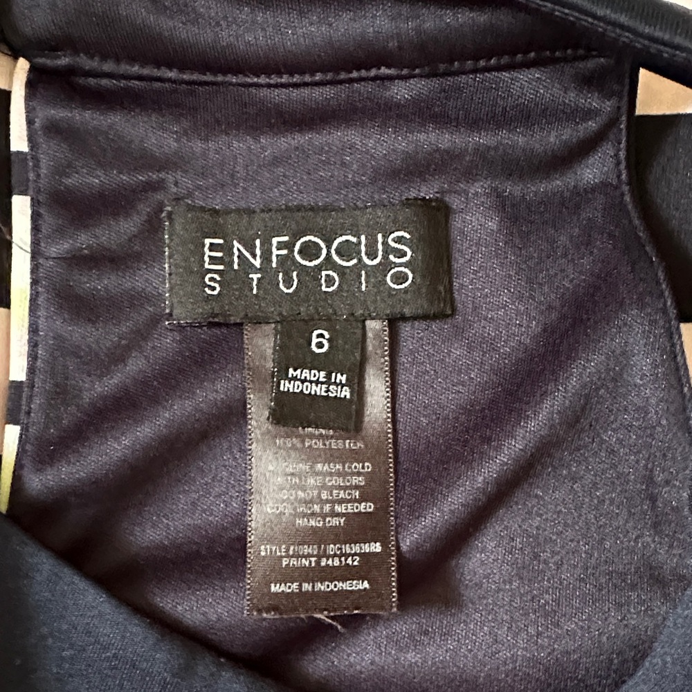 Enfocus Studio Navy and Pink Dress - Picture 2 of 5